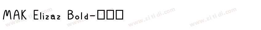 MAK Elizaz Bold字体转换